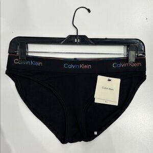 Calvin Klein refined Microfiber Stretch bikini color logo  M size black